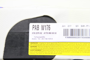 Mercedes Benz A-Class 176 (2012–2018) Passenger dashboard airbag A1768600002 - 2
