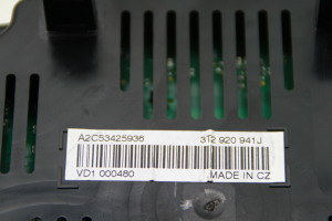 Skoda Superb (2008–2015) Mērinstrumentu panelis 3T2920941J - 3