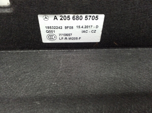 Mercedes Benz C-Class 205 (2014–2021) Pakiruumi vaip A2056805705 - 3