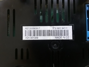 Skoda Superb (2008–2015) Kombiinstrument 3T2920941H - 3