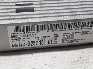 BMW 3 SERIES F30 (2011–2018) Bluetooth-Modul 9257151 - 3