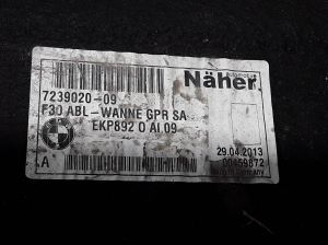 BMW 3 SERIES F30 (2011–2018) Pakiruumi vaip 7239020 - 2