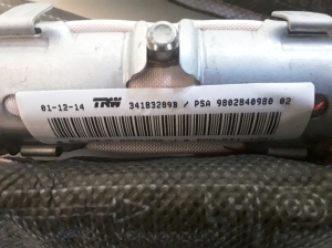 Citroen C3 (2009–2016) Katuse turvapadi 9802840980 - 3