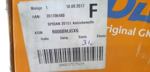 Volkswagen Sharan (2010–2026) Antriebswelle vorne und ihre Teile 201706480 - 3