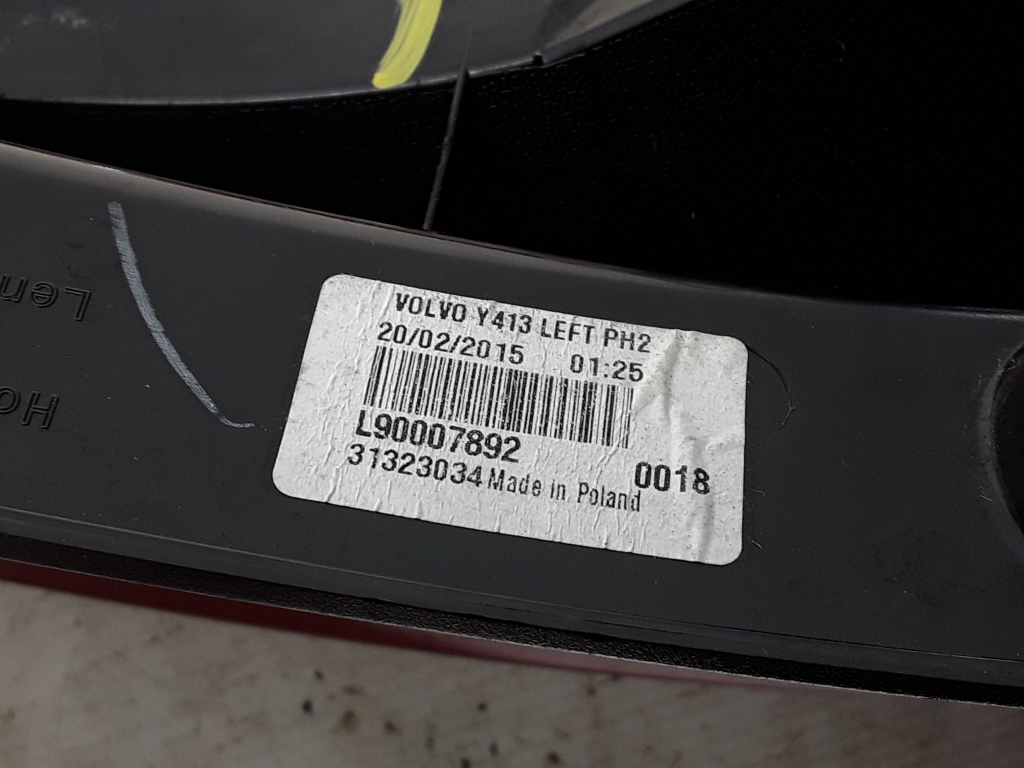 VOLVO XC60 1 generation (2008-2017) Rear Left Taillight 31323034 22451327
