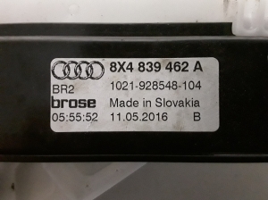 AUDI A1 8X (2010–2018) Rear side door window regulator 8X4839462A - 2