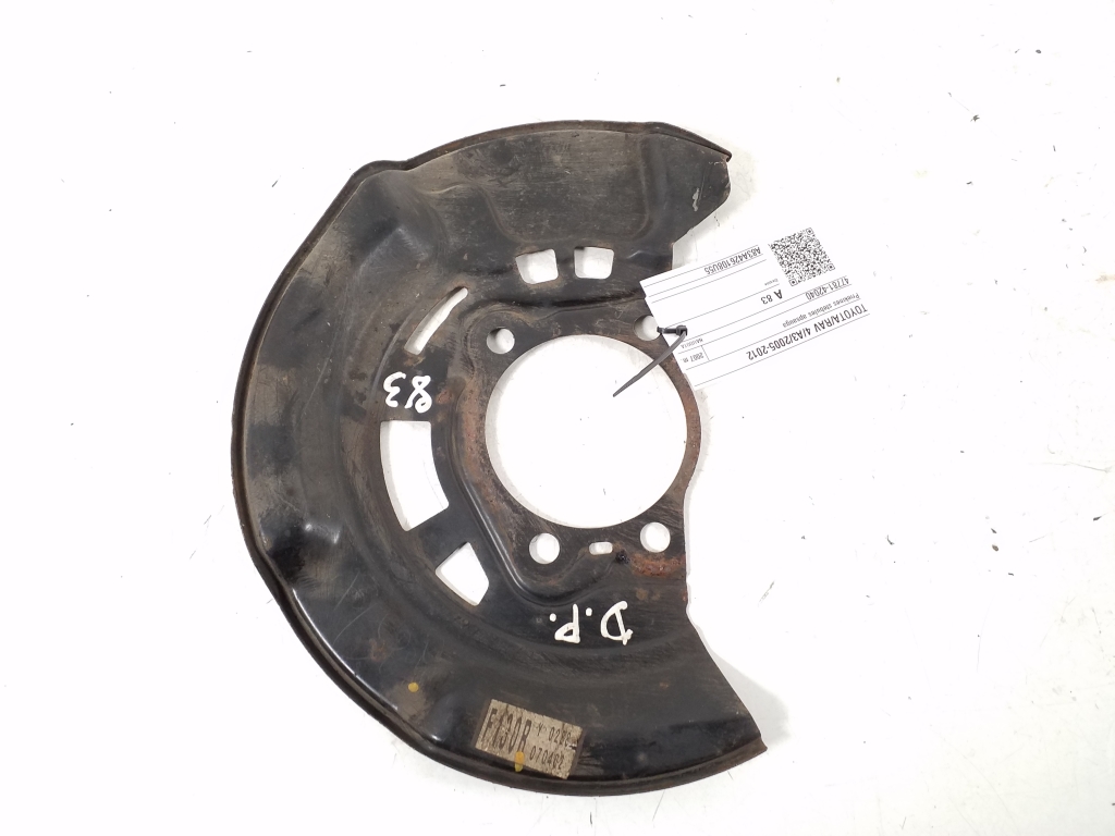 TOYOTA RAV4 3 generation (XA30) (2005-2012) Bremseskivebeskyttelse foran høyre 47781-42040 21043488