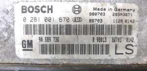 Opel Astra F (1991–2002) Motorsteuergerät 90 589 736 - 2