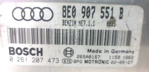 AUDI A4 B6 (2000–2005) Motorsteuergerät 8E0 907 551 B - 2