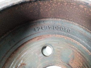 TOYOTA Yaris (2011–2020) Rear brake disc 42431-0D030 - 3