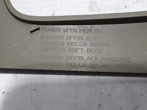VOLVO XC70 (2007–2016) Sonstiges Teil des Vordersitzes 39810510 - 2