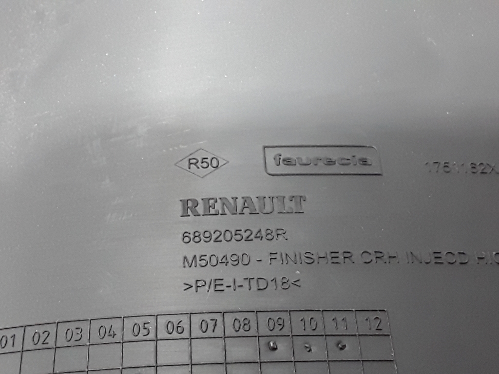 RENAULT Megane 4 generation (2016-2023) Autres pièces intérieures 689205248R 22453112