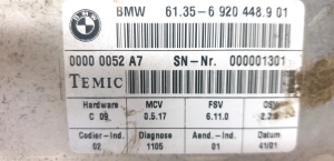 BMW 7 SERIJA E65 (2001–2008) Vadības bloks 61.35-9 920 448.9 01 - 3