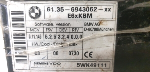 BMW 5 SERIES E60 (2003–2010) Control unit 61.35-6943062-XX - 2