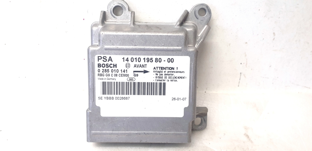 Peugeot Expert (2007–2016) Airbagsteuergerät 0 285 010 141 Peugeot Expert (2007–2016) Airbagsteuergerät 0 285 010 141