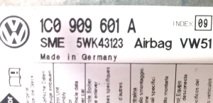 Skoda Fabia MK 1 (1999–2008) Airbagsteuergerät 1C0 909 601 A - 3