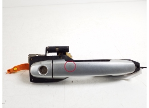   Front door external opening handle and its details  -  