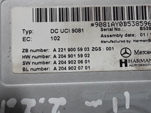 Mercedes Benz E-Class W207 (2009–2017) Module de commande A2219005903 - 2