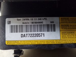 Opel Zafira B (2005–2014) Rooli turvapadi 13111348 - 3