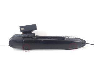 Rear side door exterior handle and its parts
