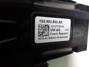 Skoda Citigo (2011–2026) Switch and its parts 1S0953503AK - 2