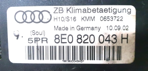 AUDI A4 B6 (2000–2005) Heater control panel 8E0 820 043 H - 3