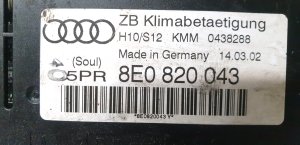 AUDI A4 B6 (2000–2005) Heater control panel 8E0 820 043 - 2