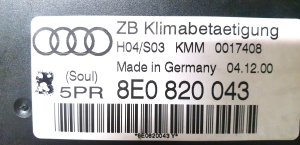 AUDI A4 B6 (2000–2005) Heater control panel 8E0 820 043 - 2