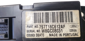 Ford Galaxy (2006–2015) Heater control panel 7S7T18C612AC - 3
