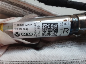 Volkswagen Golf VI (2008–2013) Katuse turvapadi 1K8880742B - 3