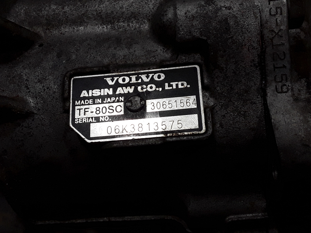 VOLVO S80 2 generation (2006-2020) Gearbox TF80SC, 30651564 22474235