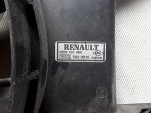 RENAULT Megane II (2002–2009) Dzesēšanas ventilators un tā daļas 8200151464 - 2