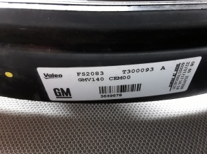 Opel Crossland X X 75 (2017–2026) Dzesēšanas ventilators un tā daļas T300093A - 2
