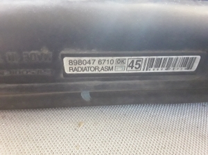Isuzu D-Max (2002–2012) Cooling radiator 8980476710 - 3