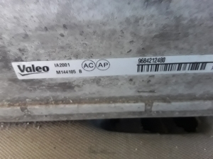 Peugeot 3008 (2009–2016) Vahejahuti radiaator 9684212480 - 3