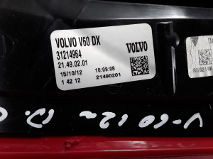 VOLVO V60 (2010–2018) Rear corner light 31214964 - 2