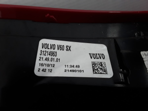 VOLVO V60 (2010–2018) Rear corner light 31214963 - 4