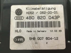 AUDI A6 C5 (1997–2005) Heater control panel 4B0820043P - 3