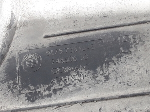BMW 5 SERIES G31 (2017–2026) Rear underbody shield 7351648 - 2