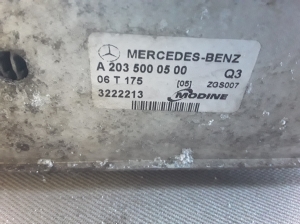 Mercedes Benz CLK-Class 209 (2002–2009) Vahejahuti radiaator A2035000500 - 3