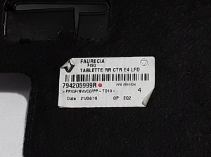 RENAULT Talisman II (2015–2026) Hutablage 794205999R - 3