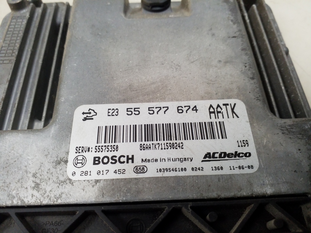 OPEL Astra J (2009-2020) Engine Control Unit ECU 55577674 24948245