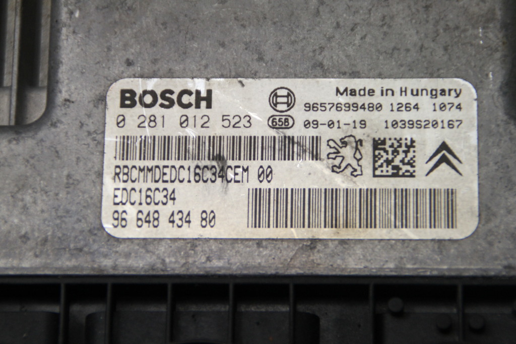 PEUGEOT 207 1 generation (2006-2009) Блок керування двигуном ECU 9664843480 24789333