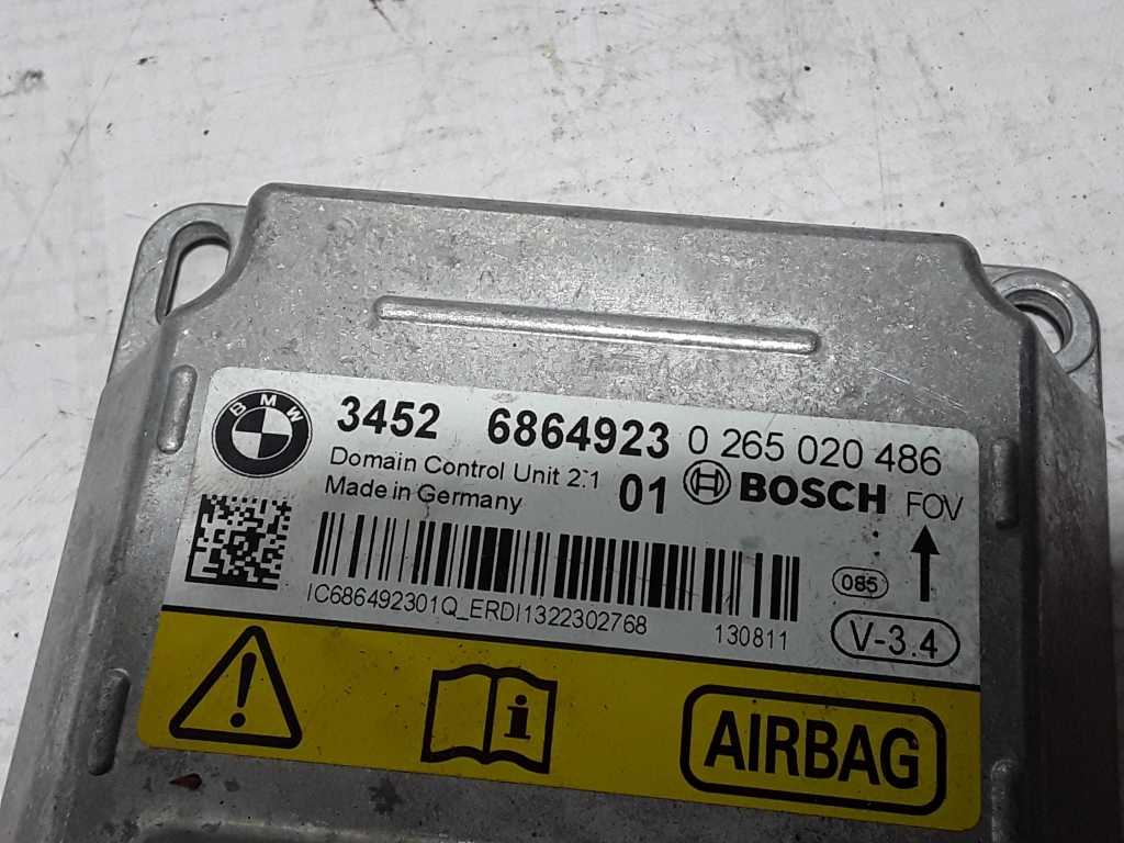 BMW 5 Series F10/F11 (2009-2017) SRS Control Unit 6864923 22478037