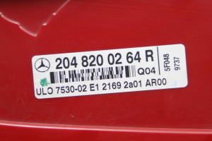 Mercedes Benz C-Class 204 (2007–2014) Eckleuchte hinten A2048200264 - 2