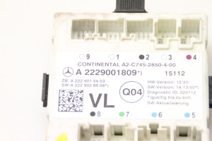 Mercedes Benz C-Class 205 (2014–2021) Boîtier de commande de porte avant A2229001809 - 5