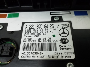 Mercedes Benz S-Class 221 (2005–2013) Eesmine sisevalgustuspaneel A2218708426 - 5