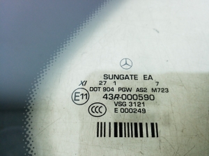 Mercedes Benz S-Class 222 (2013–2020) Tagumise külgukse kolmnurkklaas - 2