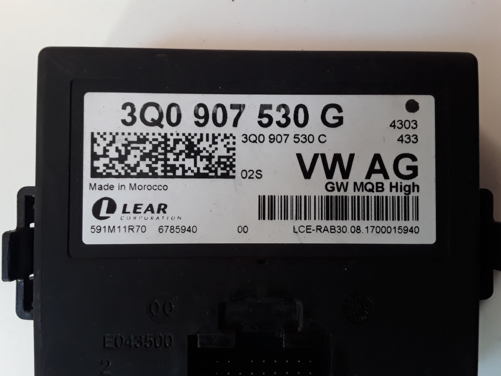 Used Volkswagen Golf Gateway control module 3Q0907530G