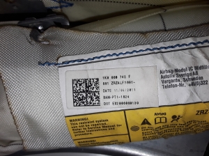 Volkswagen Golf VI (2008–2013) Katuse turvapadi 1K0880742F - 3